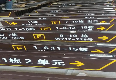 白水广告标识中，常见的几种安装方式。